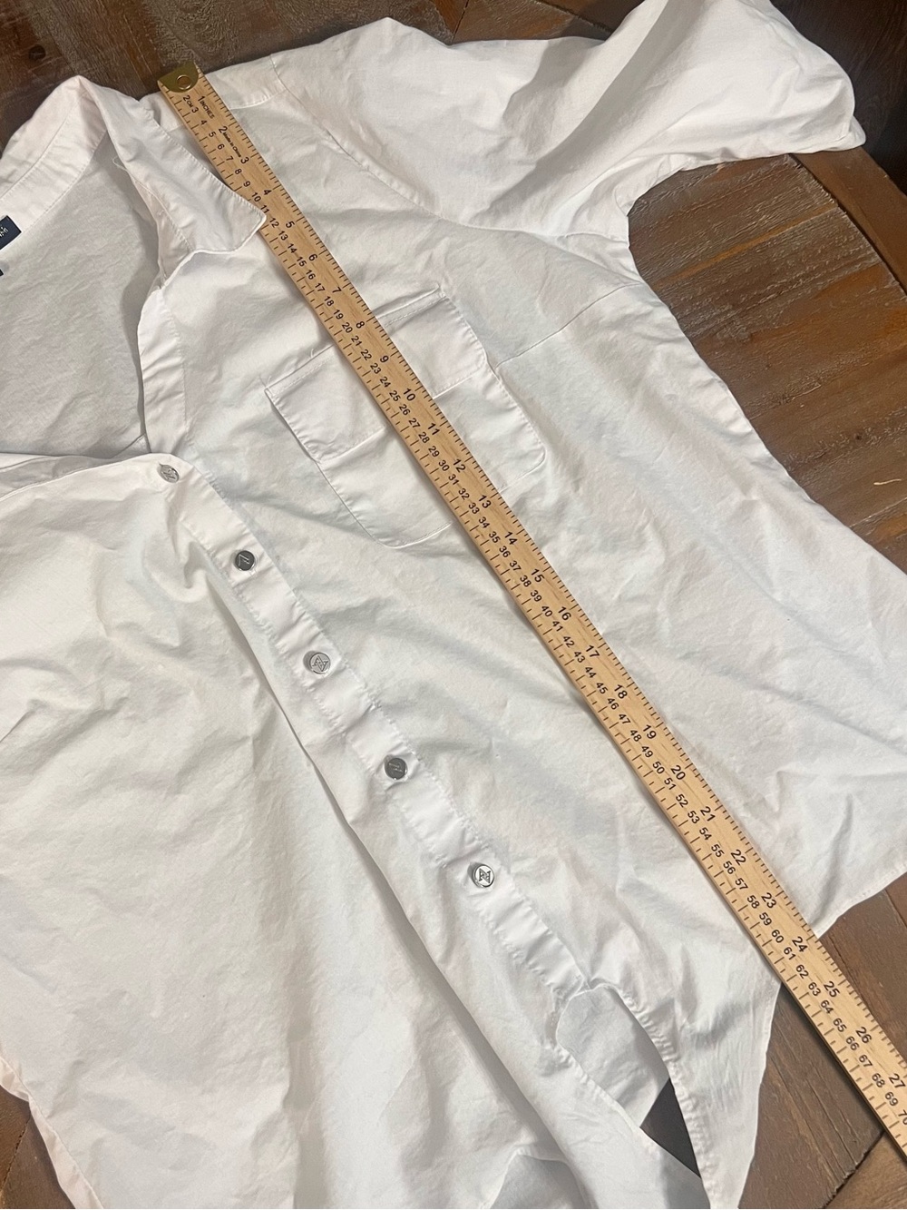 Adrienne Vittadini White Oversized Button Down Relaxed Collared Blouse Large - Picture 7 of 7